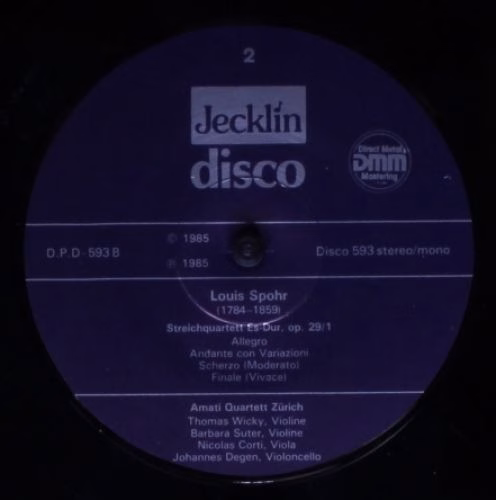 Jecklin-Disco 593 - Louis Spohr, Amati Quartet - Streichquartett - Image 4