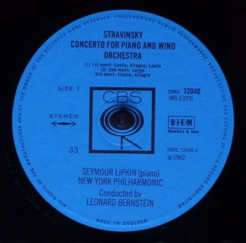 CBS SBRG 72040 - Igor Stravinsky, Leonard Bernstein, New York Ph - Image 3