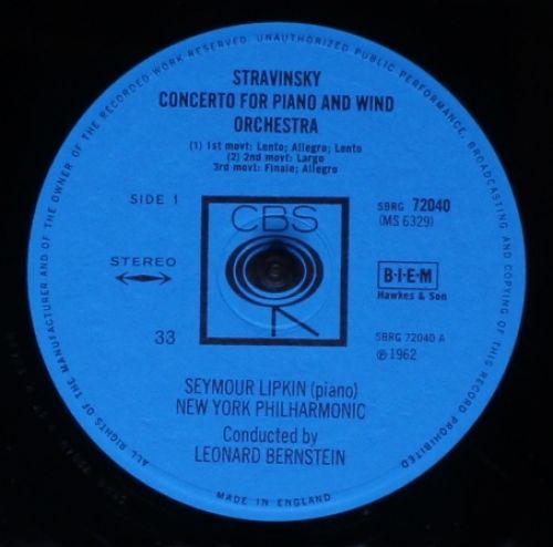 CBS SBRG 72040 - Igor Stravinsky, Leonard Bernstein, New York Ph - Image 3
