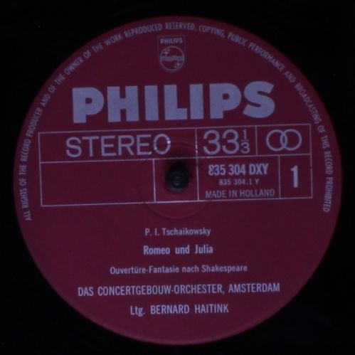 Philips DXY 835 304 - Pyotr Ilyich Tchaikovsky, Antonín Dvořák, - Image 3