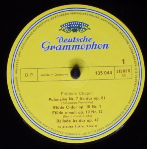 Deutsche Grammophon 135 044 - Sviatoslav Richter, Frédéric Chopi - Image 3