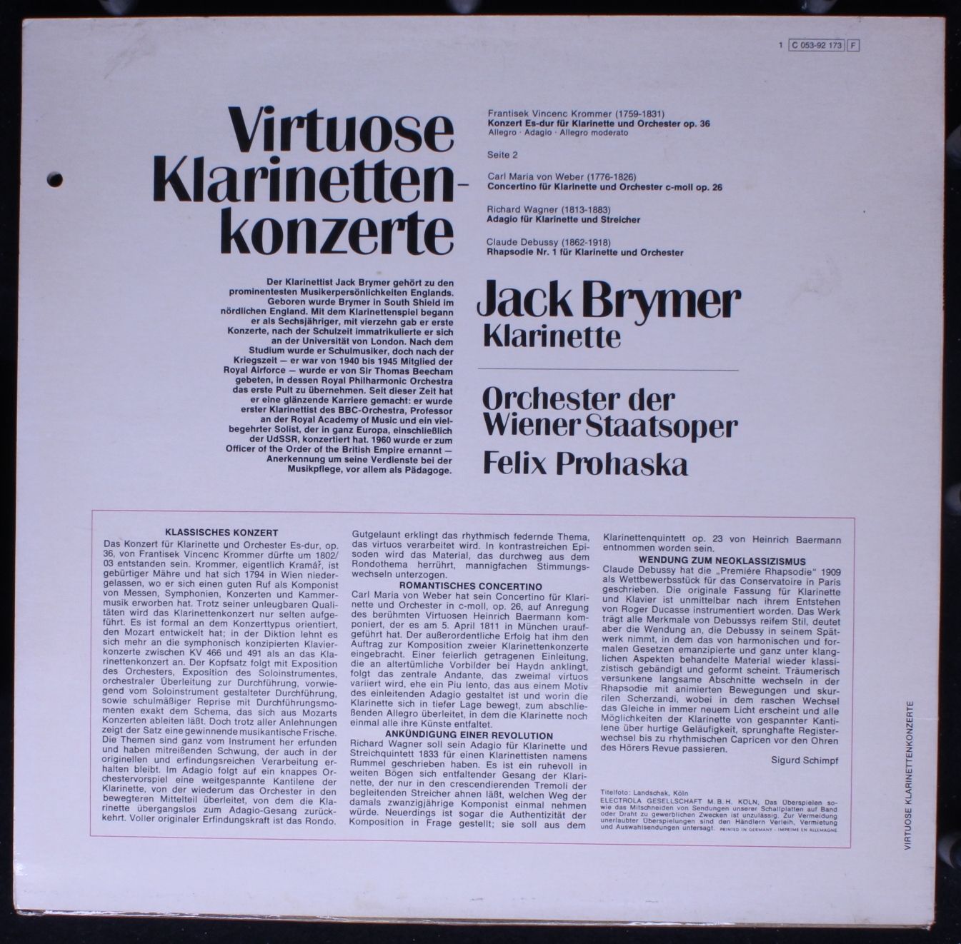 Vanguard 1 C 053-92 173 F - František Vincenc Kramář - Krommer, - Image 2