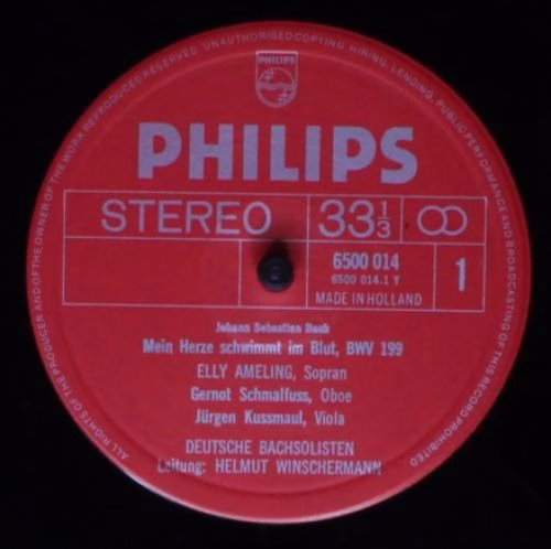 Philips 6500 014 - Johann Sebastian Bach - Kantaten - Image 3