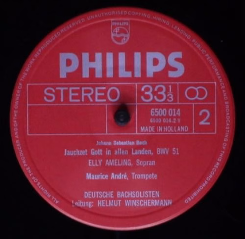 Philips 6500 014 - Johann Sebastian Bach - Kantaten - Image 4