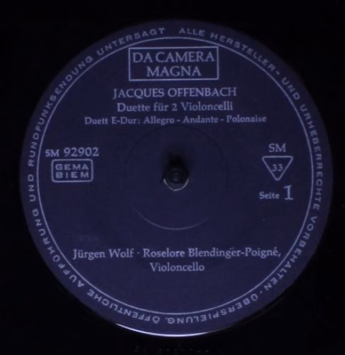 Da Camera Magna SM 92902 - Jacques Offenbach, Jürgen Wolf, Rosel - Image 3