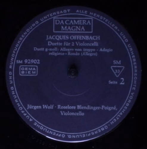 Da Camera Magna SM 92902 - Jacques Offenbach, Jürgen Wolf, Rosel - Image 4
