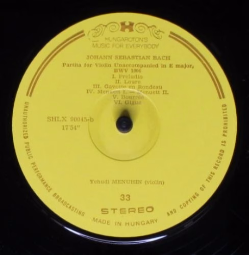 Hungaroton SHLX 90045 - Johann Sebastian Bach, Yehudi Menuhin - - Image 4