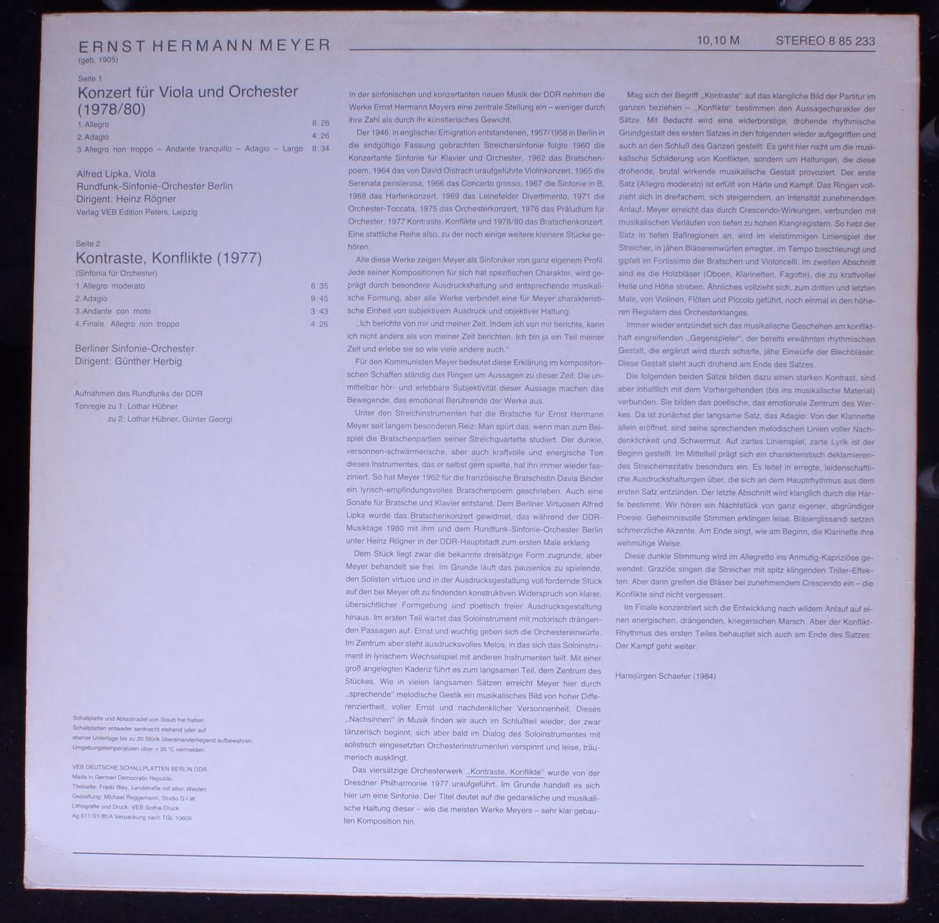 Nova 8 85 233 - Ernst Hermann Meyer - Violakonzert / Kontraste, - Image 2