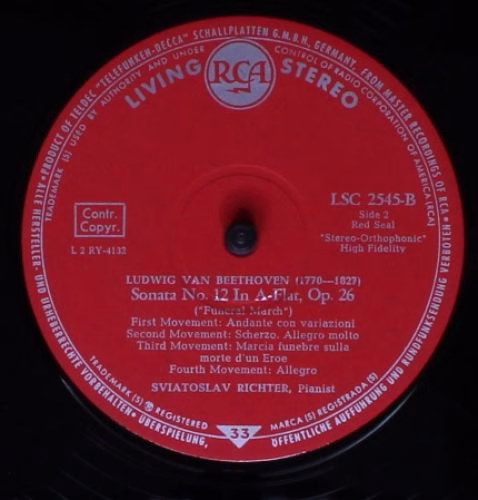 RCA Victor Red Seal LSC-2545-B - Sviatoslav Richter, Ludwig van - Image 4