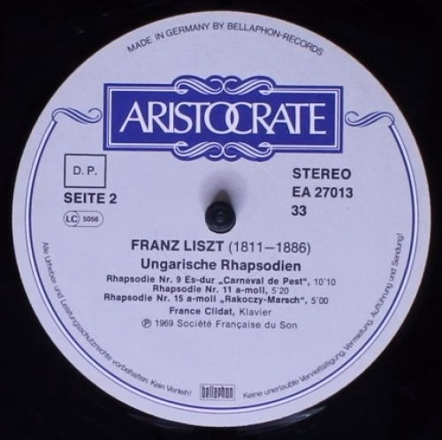 Aristocrate (2) EA 27013 - Franz Liszt, France Clidat - Ungarisc - Image 6