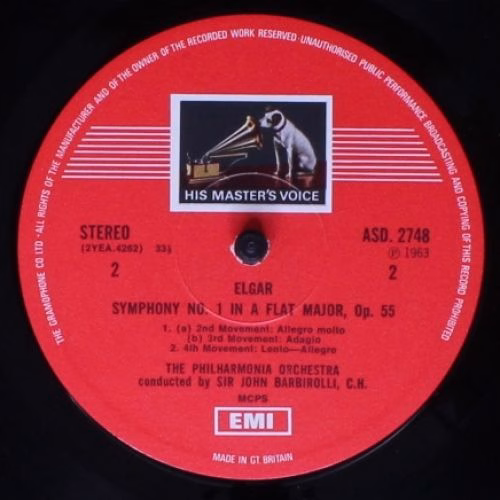 His Master's Voice ASD 2748 - Sir Edward Elgar, Philharmonia Orc - Image 4