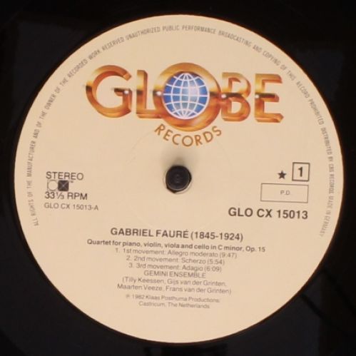 Globe GLO CX 15013 - Gemini Ensemble (2), Gabriel Fauré, Joaquín - Image 3