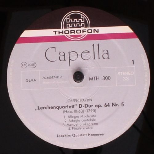 Thorofon Capella MTH 300 - Joseph Haydn, Joachim-Quartett Hannov - Image 3