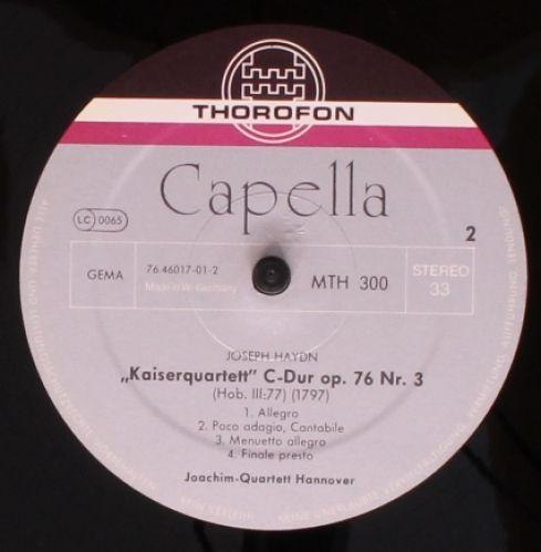Thorofon Capella MTH 300 - Joseph Haydn, Joachim-Quartett Hannov - Image 4