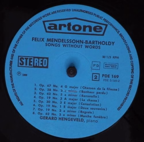 Artone PDE 169 - Felix Mendelssohn-Bartholdy, Gerard Hengeveld - - Image 4