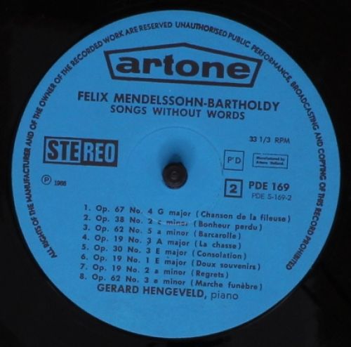 Artone PDE 169 - Felix Mendelssohn-Bartholdy, Gerard Hengeveld - - Image 4