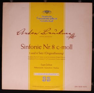 Deutsche Grammophon LPM 18 051 - Anton Bruckner, Philharmonische