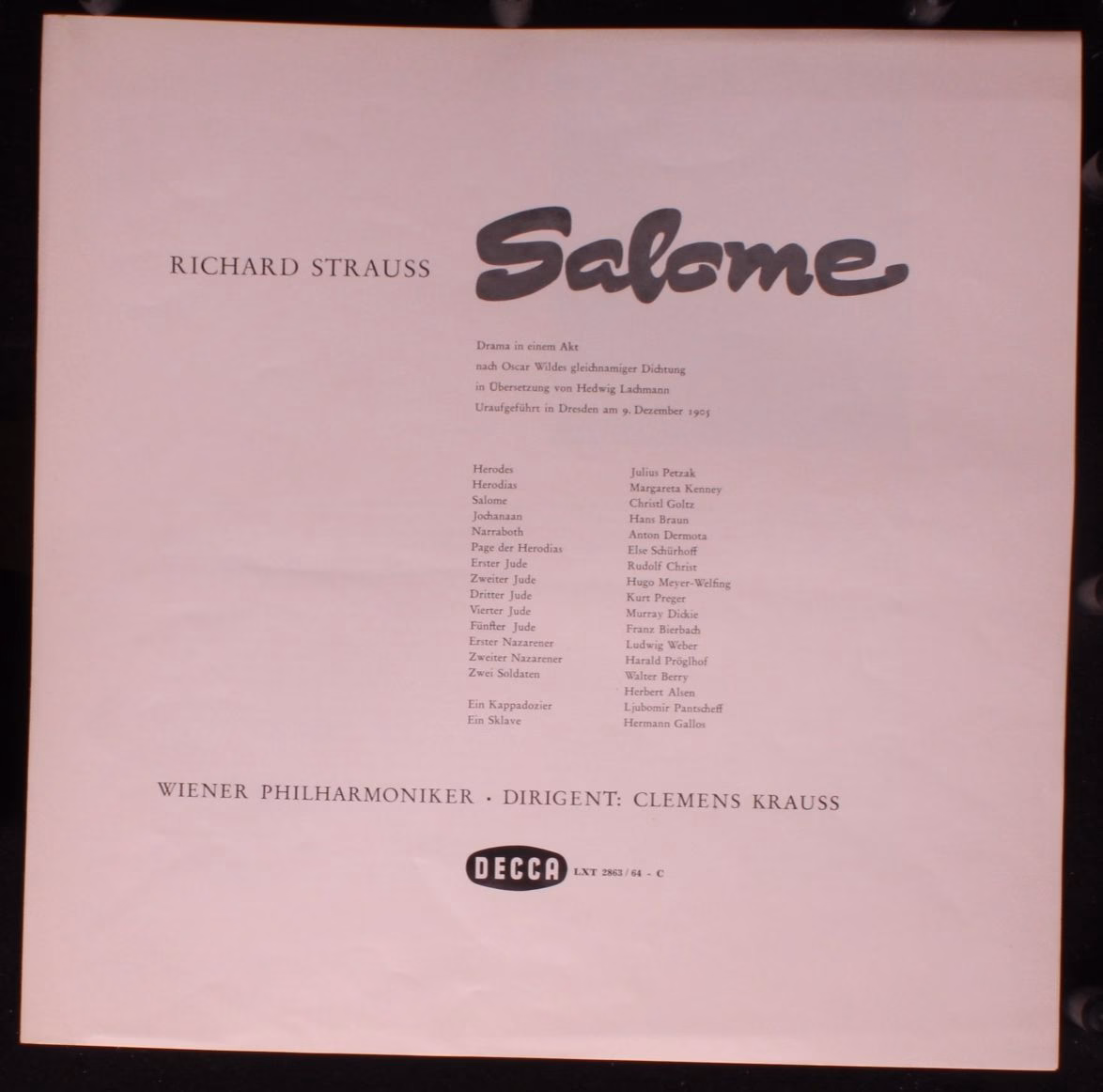 DECCA LXT 2863 / 64 - Richard Strauss, Wiener Philharmoniker, Cl - Image 2