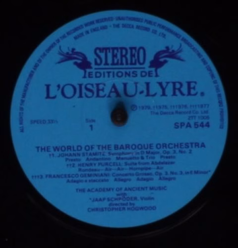 L'Oiseau-Lyre SPA 544 - The Academy Of Ancient Music, Christophe - Image 3
