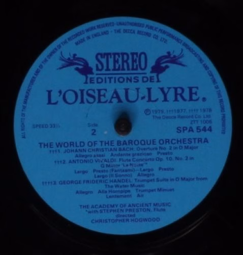 L'Oiseau-Lyre SPA 544 - The Academy Of Ancient Music, Christophe - Image 4
