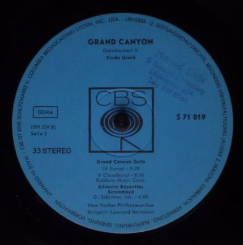 CBS S 71 019 - Ferde Grofé, Silvestre Revueltas, Leonard Bernste - Image 4