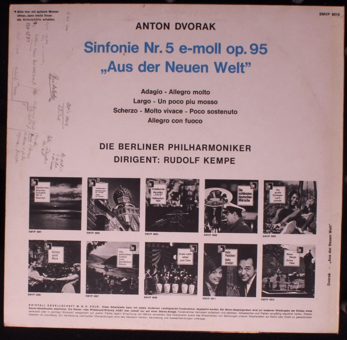 Die Volksplatte SMVP 8015 - Antonín Dvořák, Berliner Philharmoni - Image 2