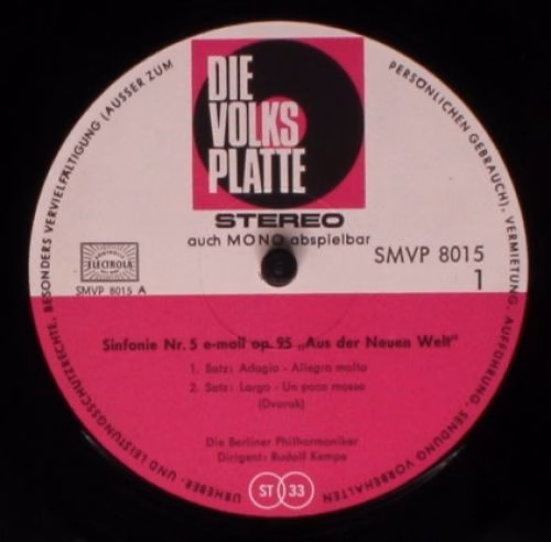 Die Volksplatte SMVP 8015 - Antonín Dvořák, Berliner Philharmoni - Image 3