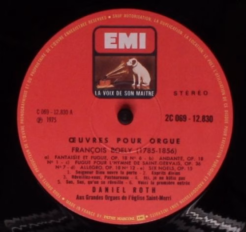 EMI 2C 069-12830 - Alexandre Boëly, Daniel Roth (3) - Oeuvres D' - Image 4