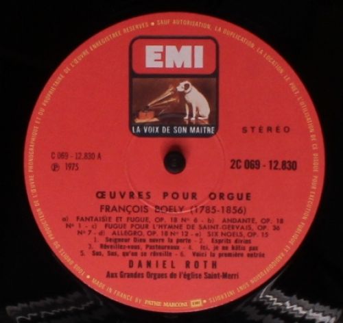 EMI 2C 069-12830 - Alexandre Boëly, Daniel Roth (3) - Oeuvres D' - Image 4