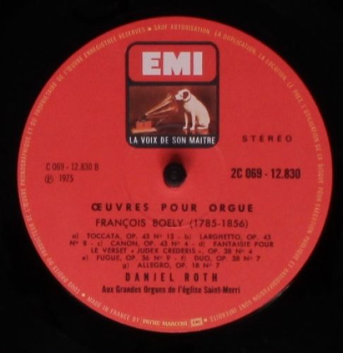 EMI 2C 069-12830 - Alexandre Boëly, Daniel Roth (3) - Oeuvres D' - Image 5