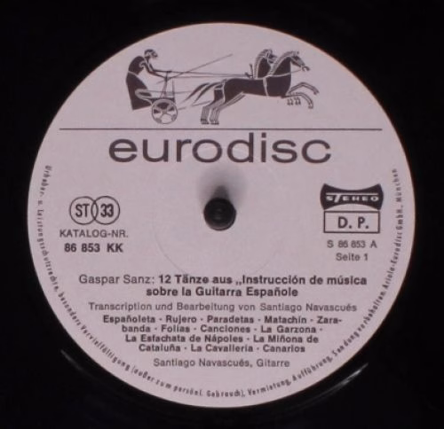 Eurodisc 86 853 KK - Santiago Navascués - Spanische Gitarrenmusi - Image 4