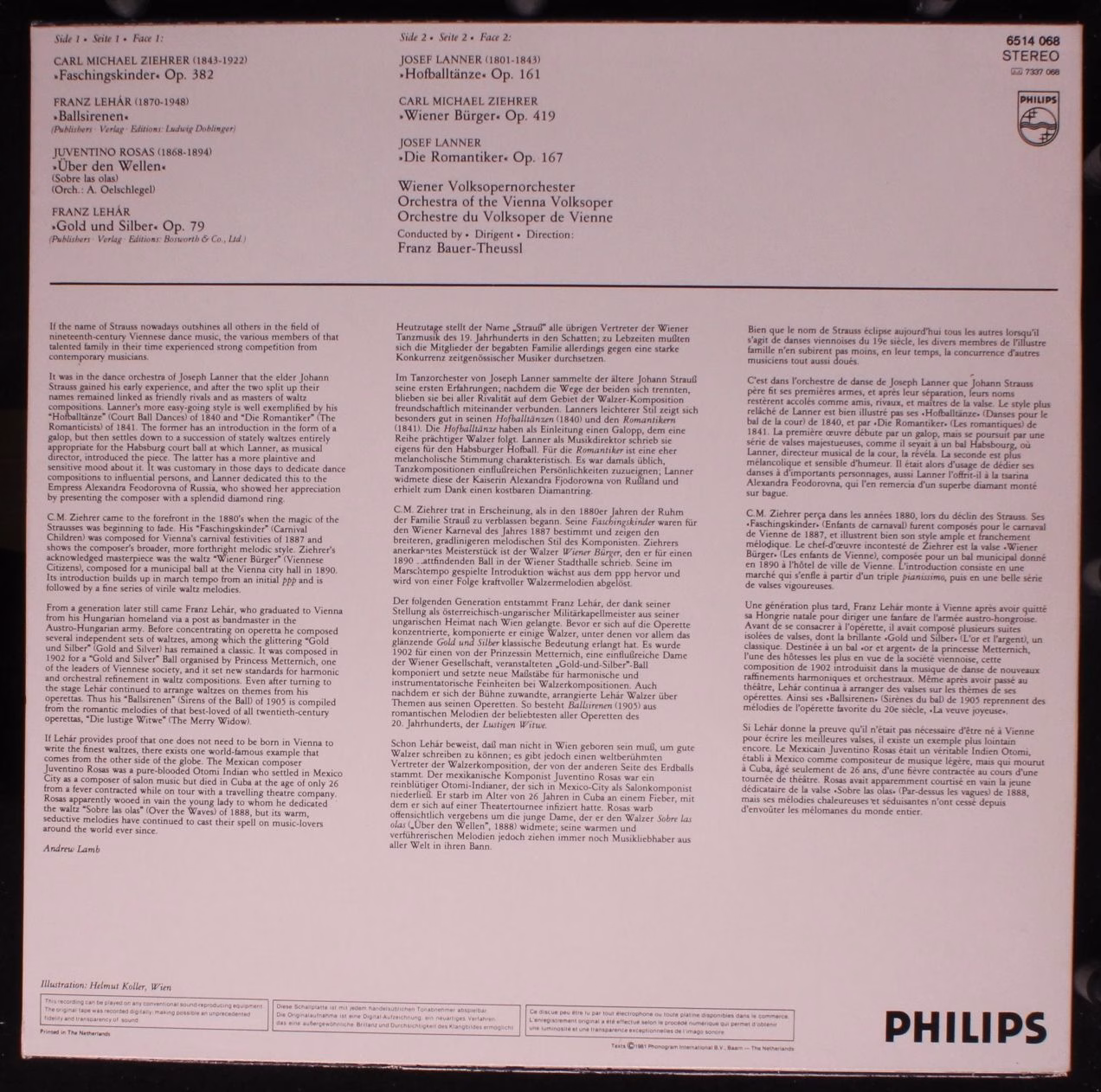 Philips 6514 068 - Wiener Volksopernorchester, Franz Bauer-Theus - Image 2