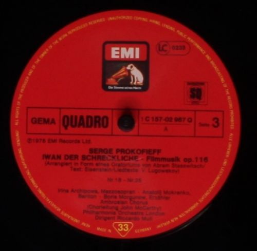 His Master's Voice 1C 157-02 966/67 Q - Sergei Prokofiev, Ирина - Image 8