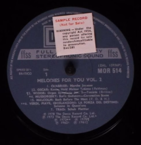 DECCA MOR 514 - Various - Melodies For You Vol.2 - Image 3