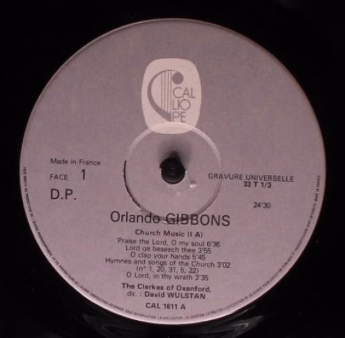 Calliope CAL 1611 - Orlando Gibbons, The Clerkes Of Oxenford, Da - Image 3