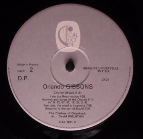 Calliope CAL 1611 - Orlando Gibbons, The Clerkes Of Oxenford, Da - Image 4