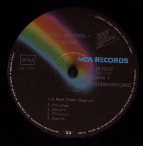 MCA Records J 534/9 - Andrés Segovia - Barockmusik - Image 3