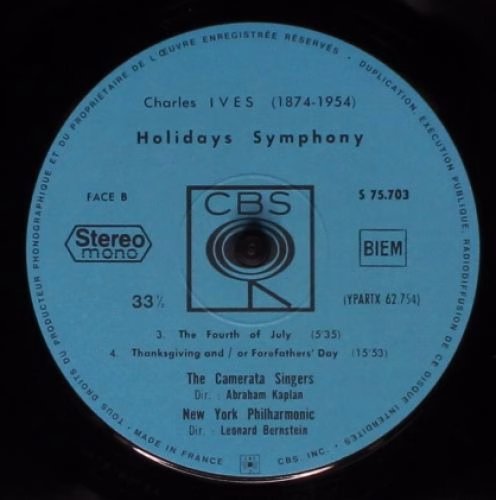CBS S 75703 - Charles Ives, New York Philharmonic, Leonard Berns - Image 4