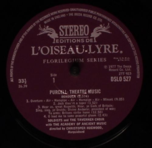 L'Oiseau-Lyre DSLO 527 - Henry Purcell, The Academy Of Ancient M - Image 4