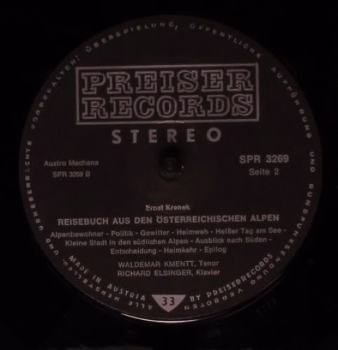 Preiser Records SPR 3269 - Waldemar Kmentt, Ernst Krenek, Richar - Image 5