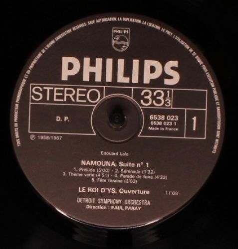 Philips 6538 023 - Édouard Lalo, Janos Starker, Detroit Symphony - Image 3