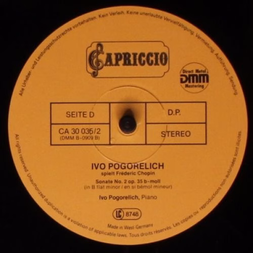 Capriccio CA 30 035/1-2 - Ivo Pogorelich - Ivo Pogorelich Spielt - Image 7