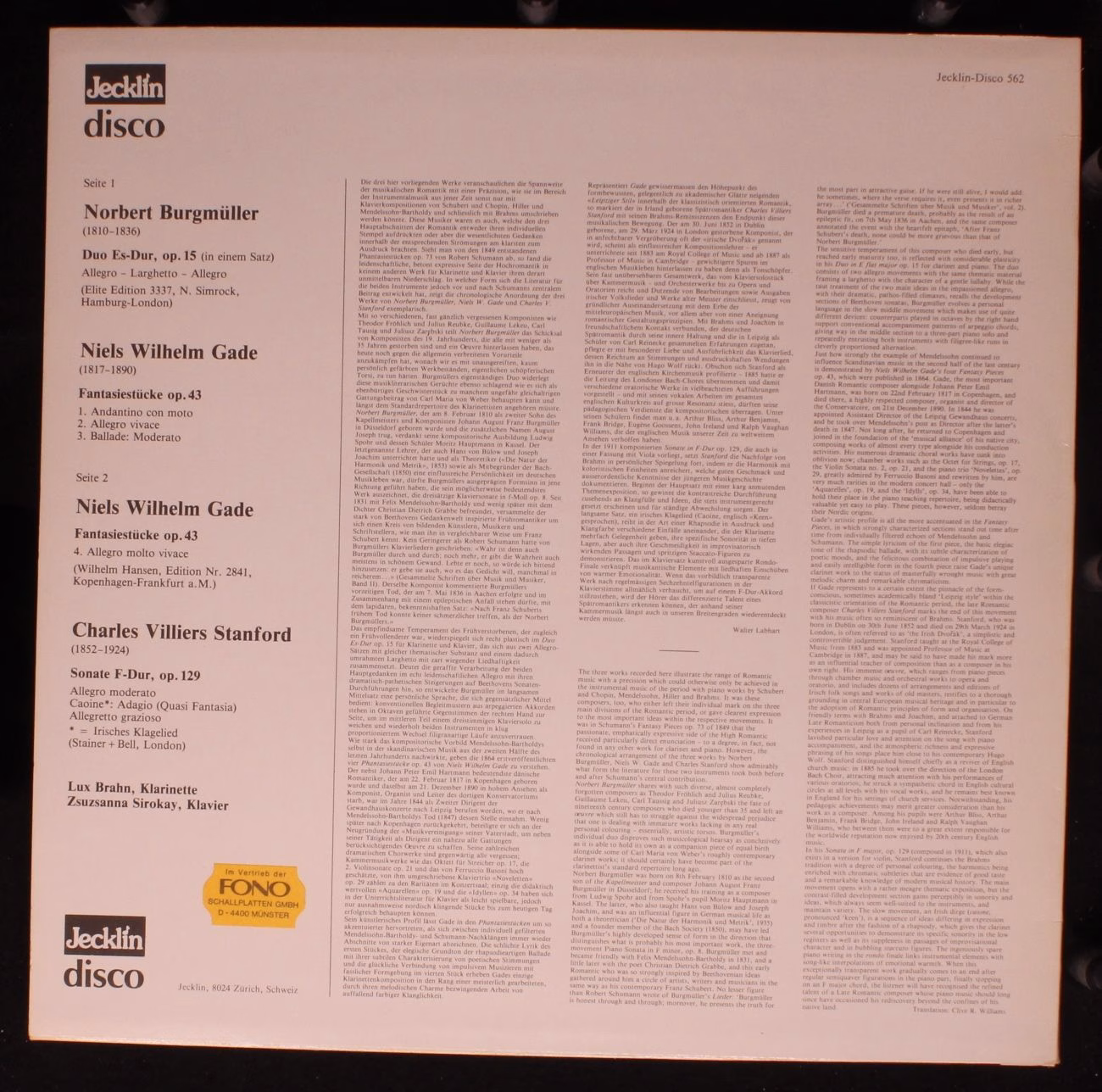 Jecklin-Disco Jecklin-Disco 562 - Norbert Burgmüller, Niels Wilh - Image 2