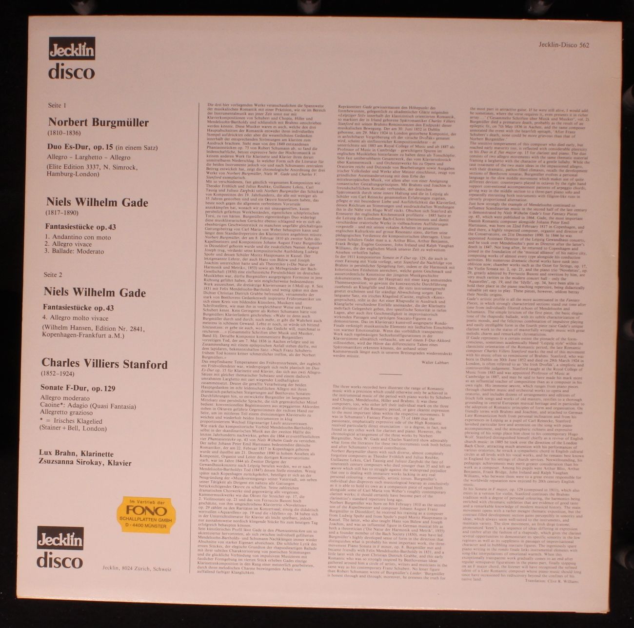 Jecklin-Disco Jecklin-Disco 562 - Norbert Burgmüller, Niels Wilh - Image 2