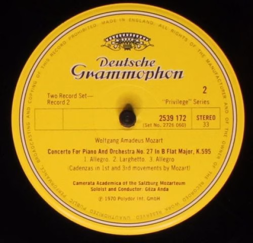 Deutsche Grammophon 2726 060 - Wolfgang Amadeus Mozart, Géza And - Image 7