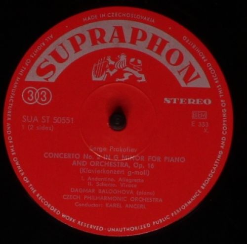 Supraphon SUA ST 50551 - Sergei Prokofiev, Dagmar Baloghová, The - Image 3