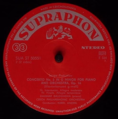 Supraphon SUA ST 50551 - Sergei Prokofiev, Dagmar Baloghová, The - Image 4