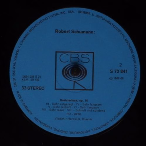 CBS S 72 841 - Vladimir Horowitz, Robert Schumann - Kreisleriana - Image 4