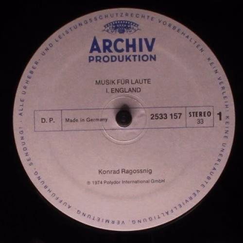 Archiv Produktion 2533 157 - Konrad Ragossnig - Musik Für Laute: - Image 5