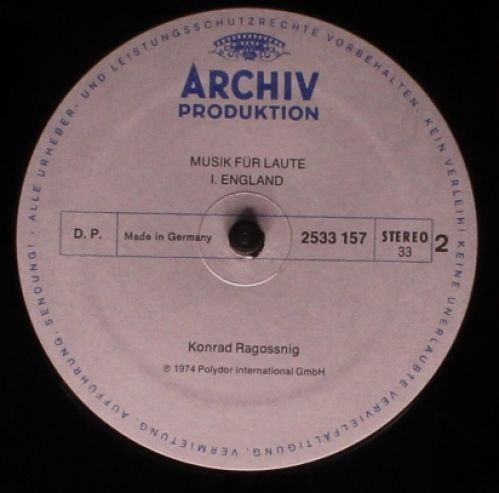 Archiv Produktion 2533 157 - Konrad Ragossnig - Musik Für Laute: - Image 6